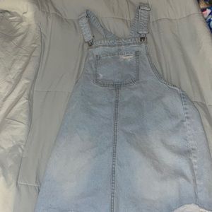 light denim overall dress